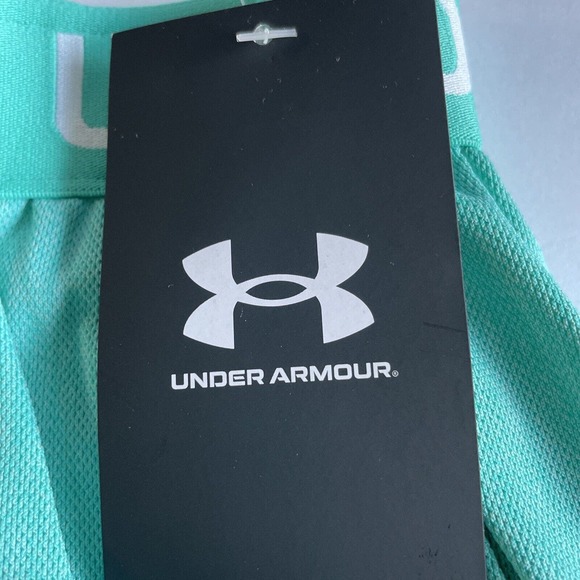 Under Armour Womens Shorts Size Small Green Heather Green Spell-out Waistband - Picture 3 of 10